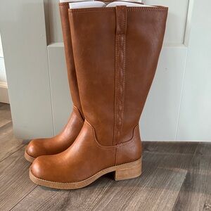 No Boundaries Brown Heeled Boots